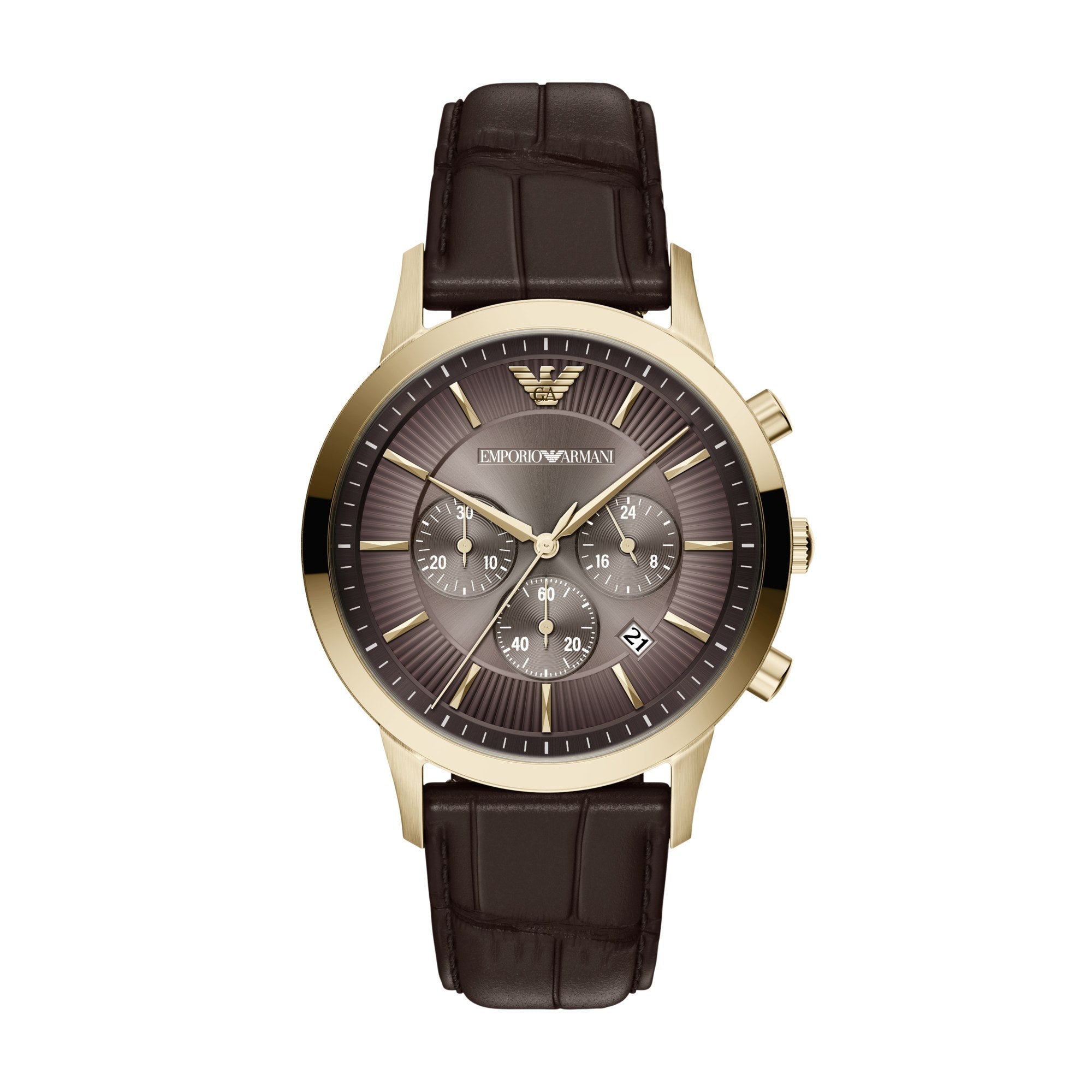 Emporio Armani men's watch, brown dial
