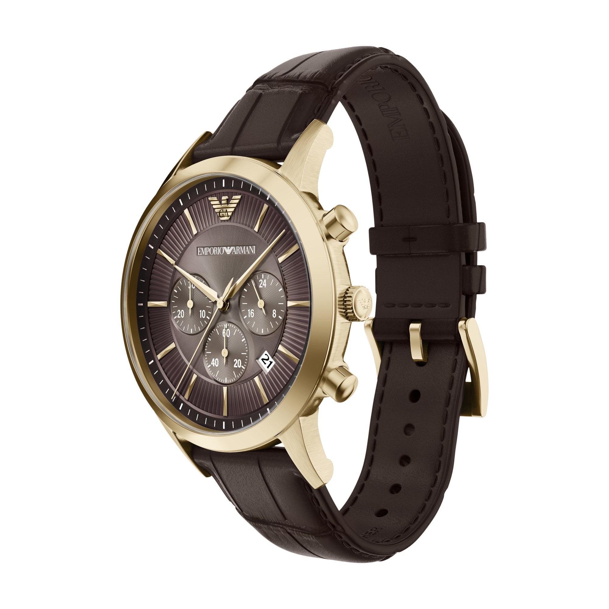 Emporio Armani men's watch, brown dial (view 3)