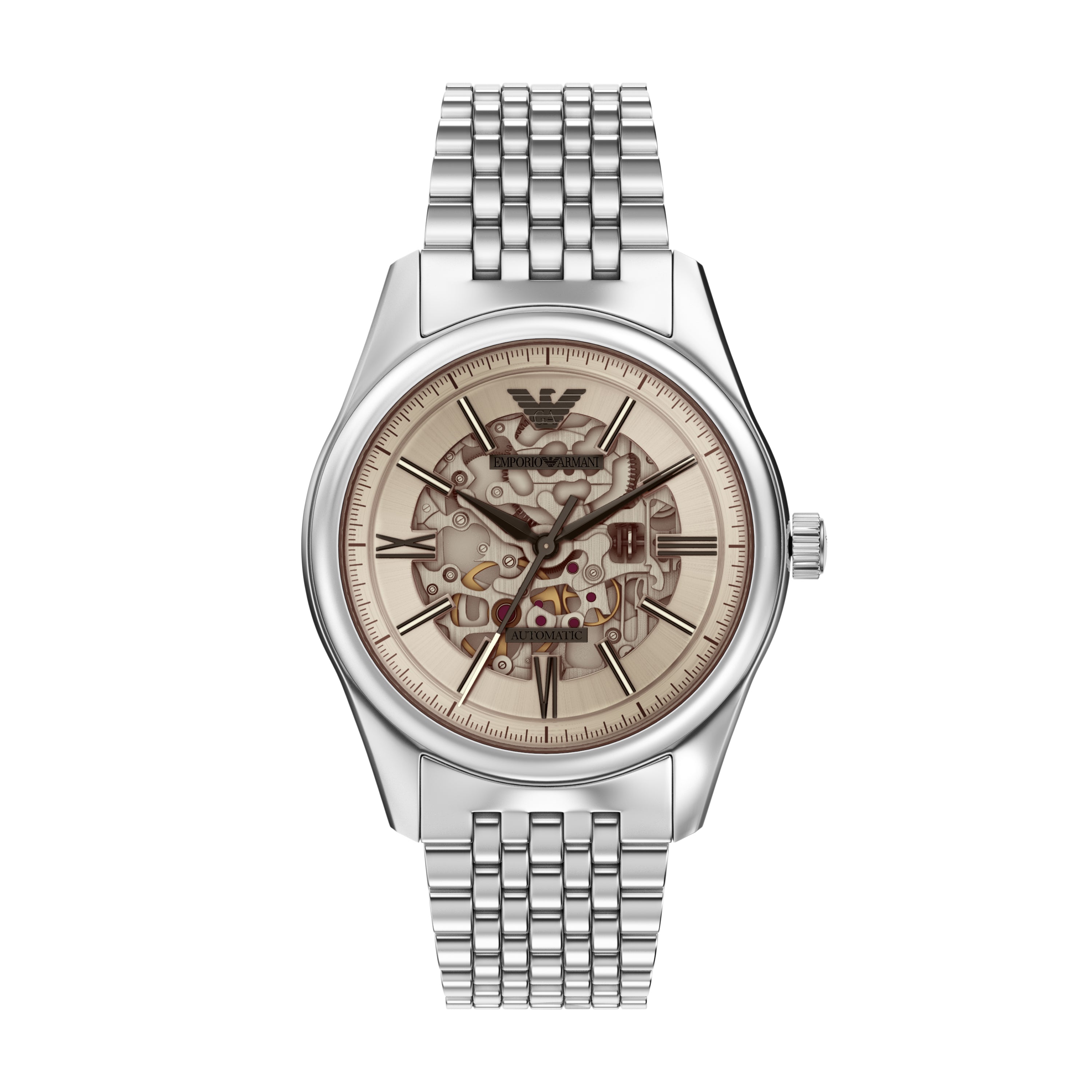 Emporio Armani Automatic Beige Dial 43mm Men's Watch AR60095