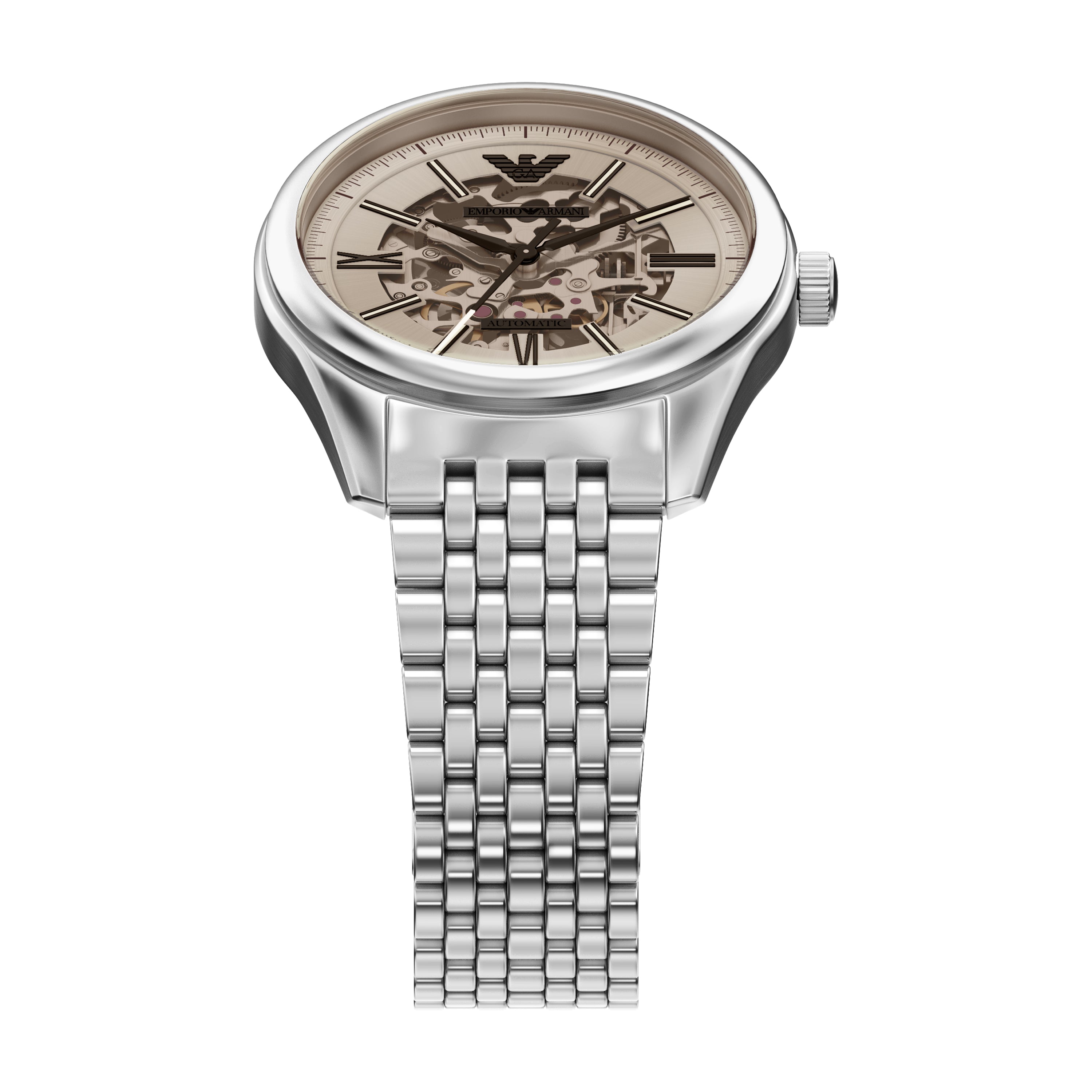 Emporio Armani Automatic Beige Dial 43mm Men's Watch AR60095