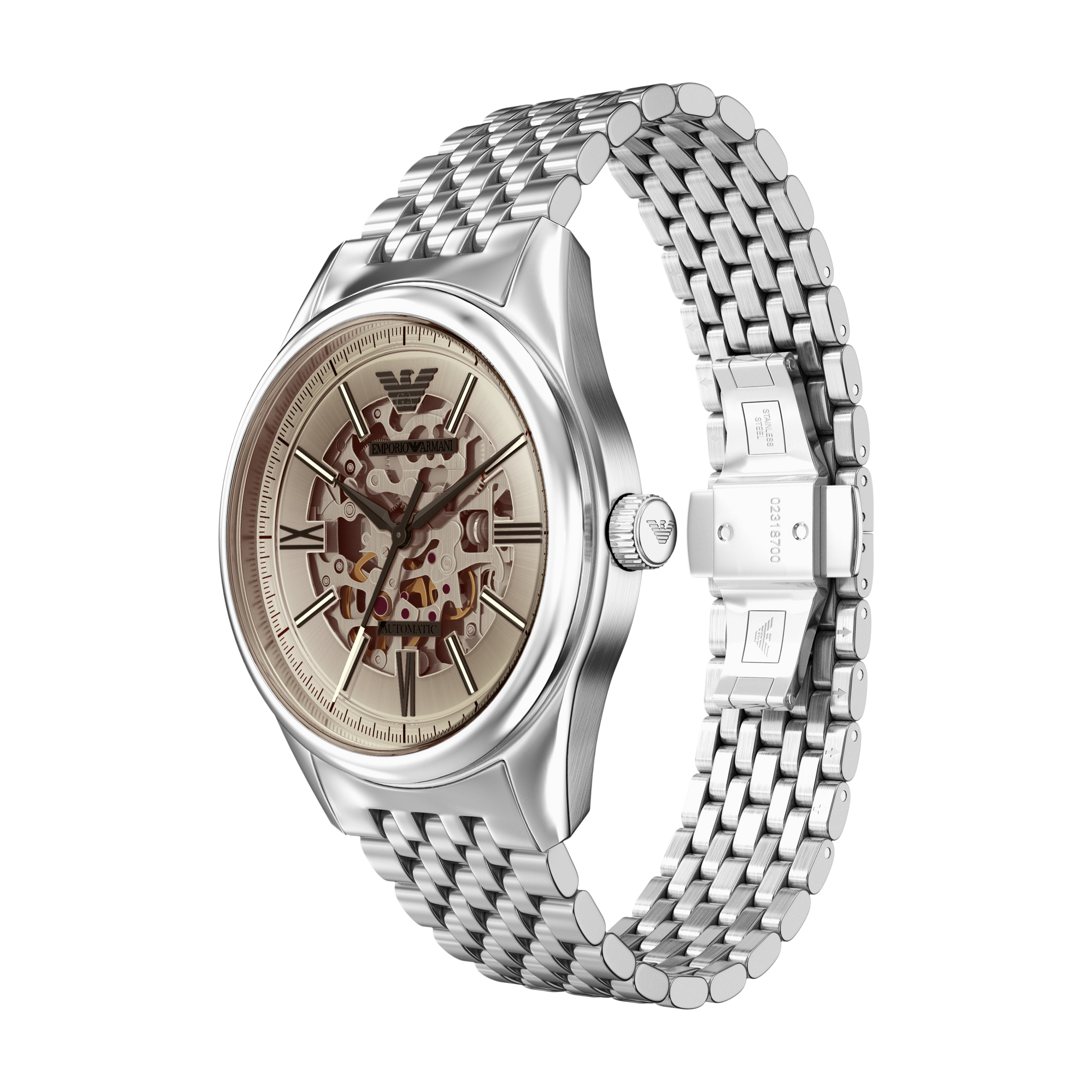 Emporio Armani Automatic Beige Dial 43mm Men's Watch AR60095