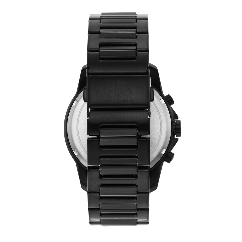 Armani Timeless Black Stainless Steel Chronograph Watch AX1722