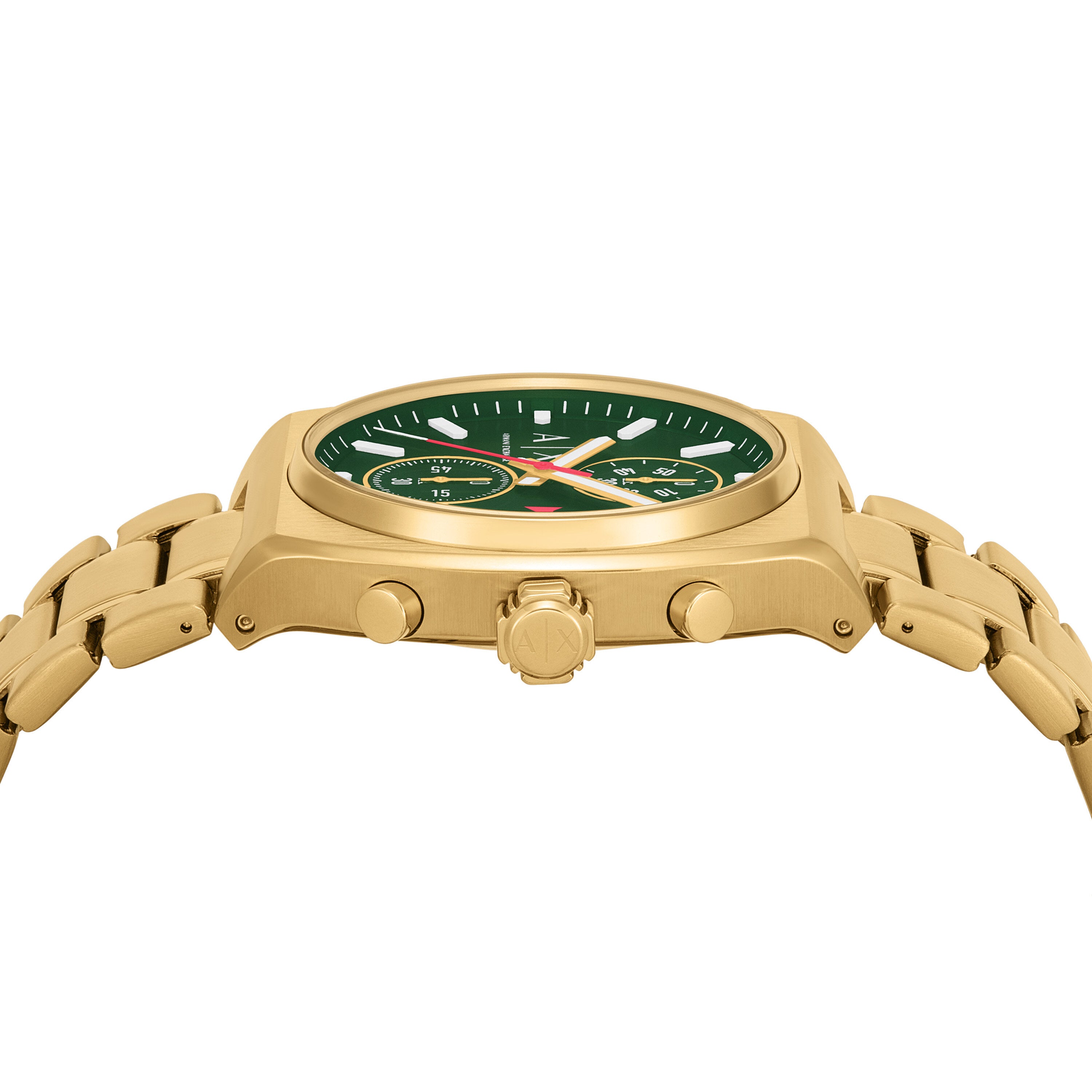 Armani Exchange Chronograph Gold Stainless Steel Green Dial Watch AX2822