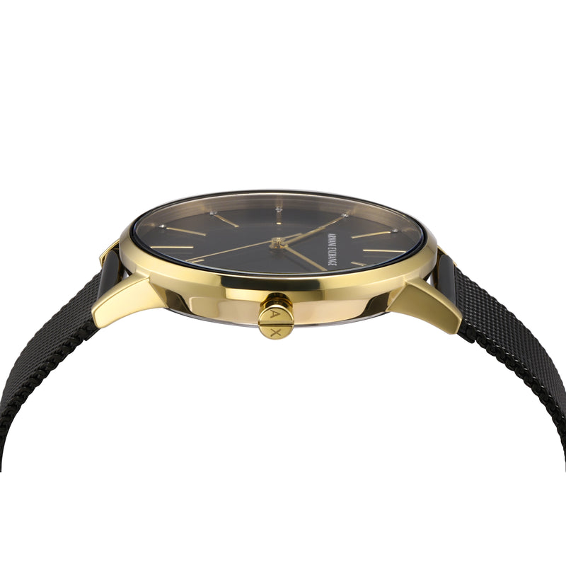 Armani Sophisticated Black Mesh Wristwatch for Modern Elegance AX5548