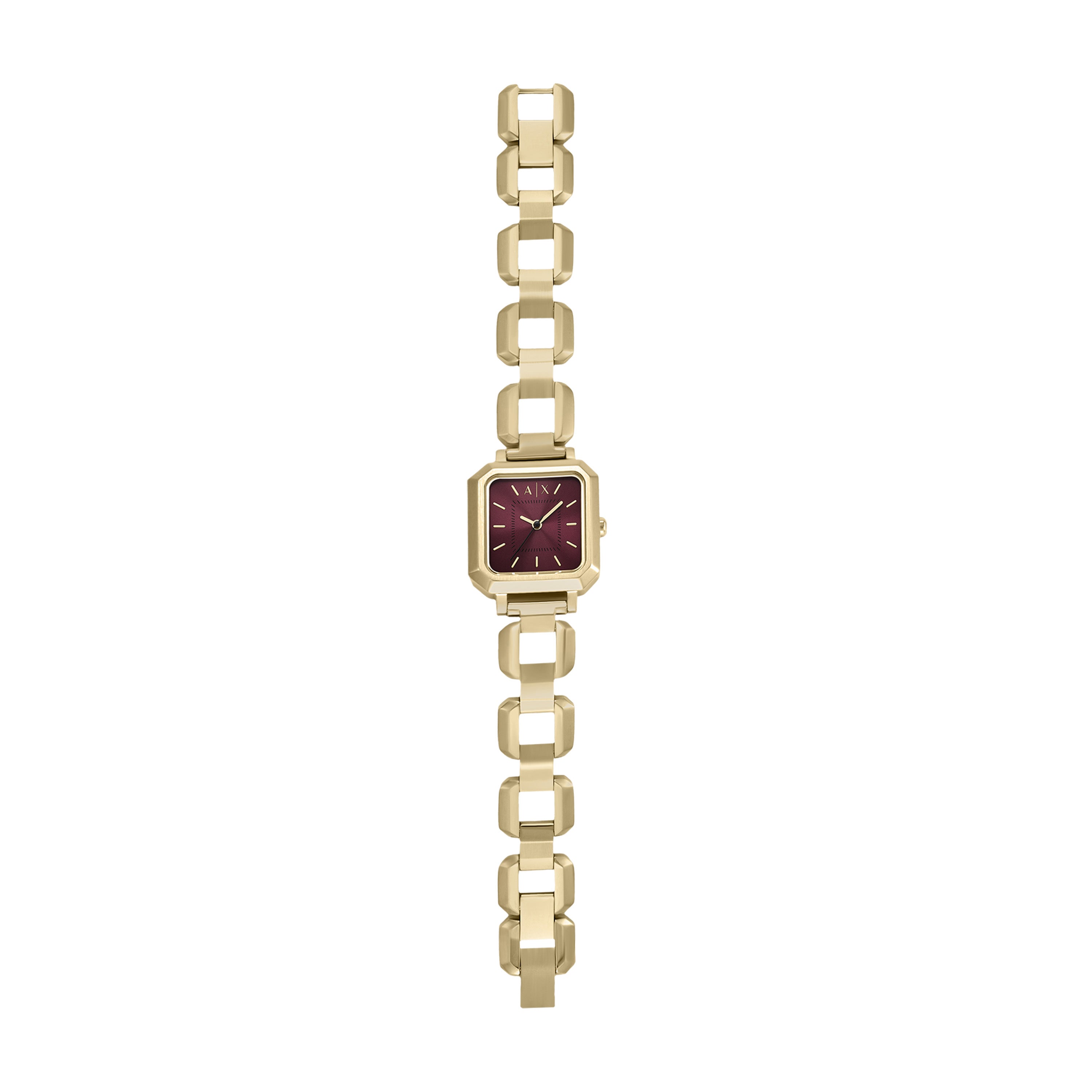 Armani Exchange Red Dial Stainless Steel Watch AX5734