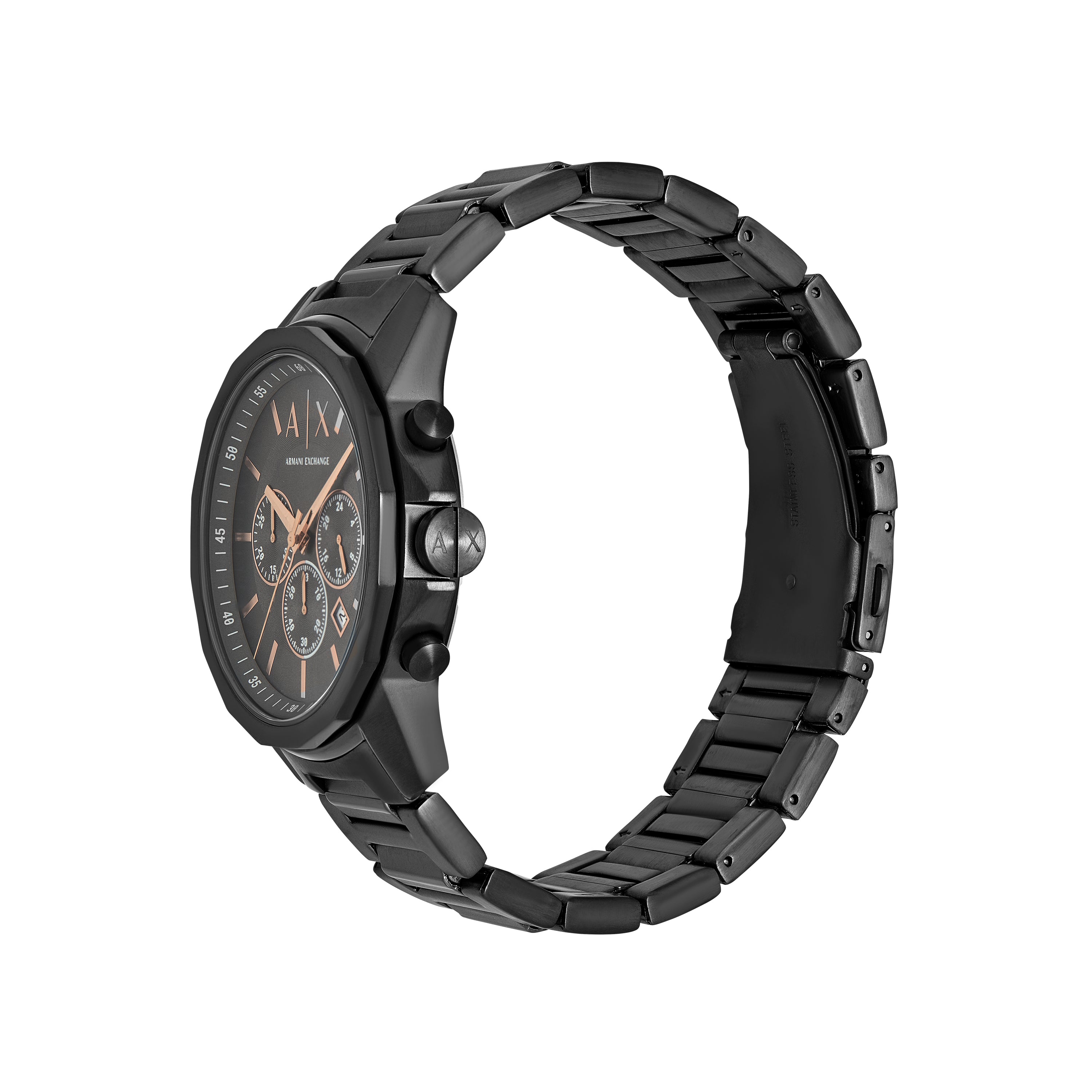 Armani Exchange Banks Chronograph Gunmetal Watch and Bracelet Set AX7170SET