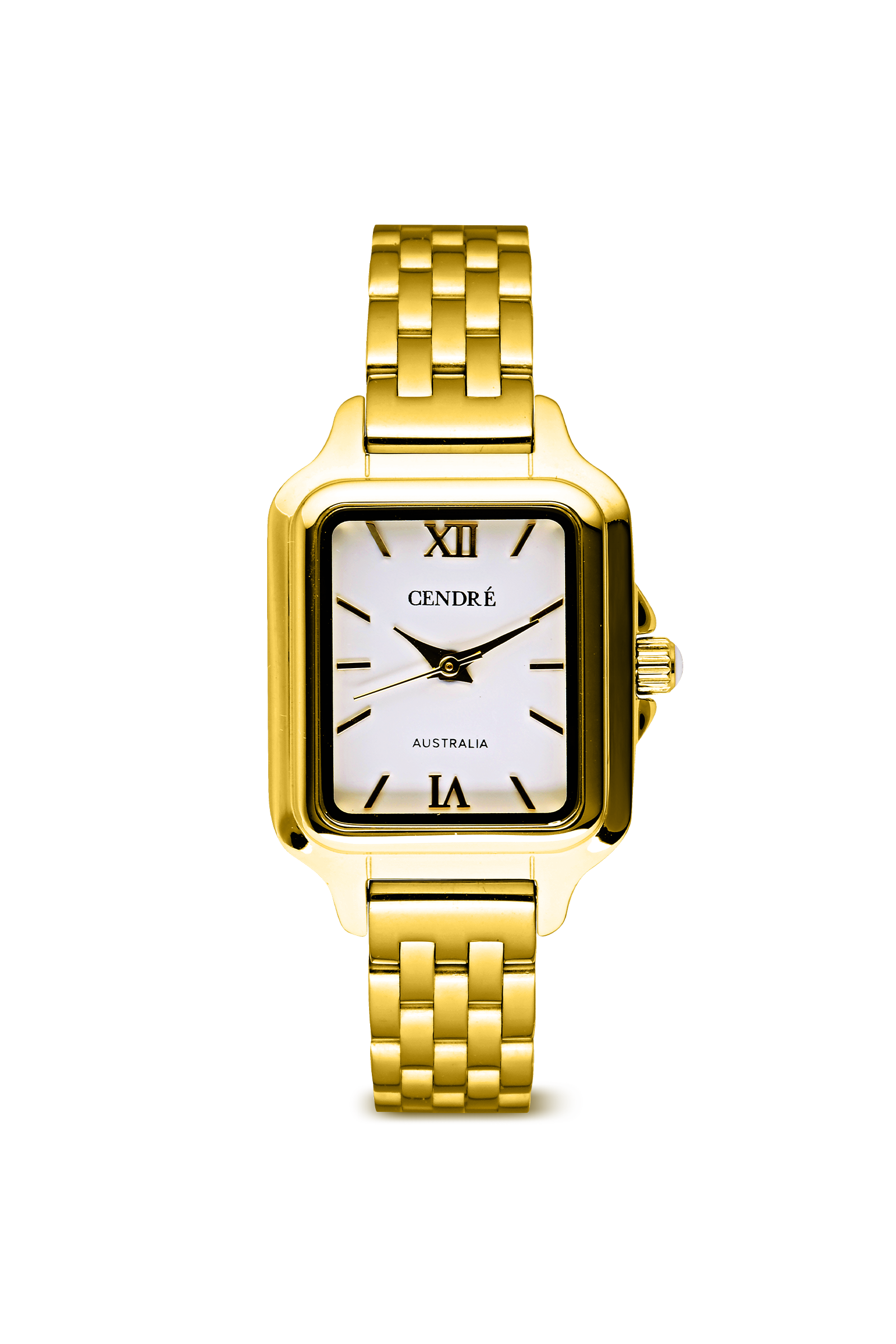 Cendré Ava White Dial 18K Gold Women's Watch — front