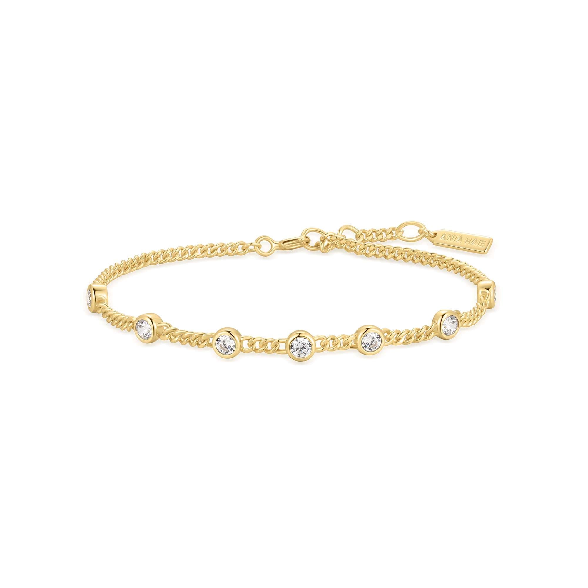 Gold Multi Station Chain Bracelet Elegant Layered Ania Haie Jewelry