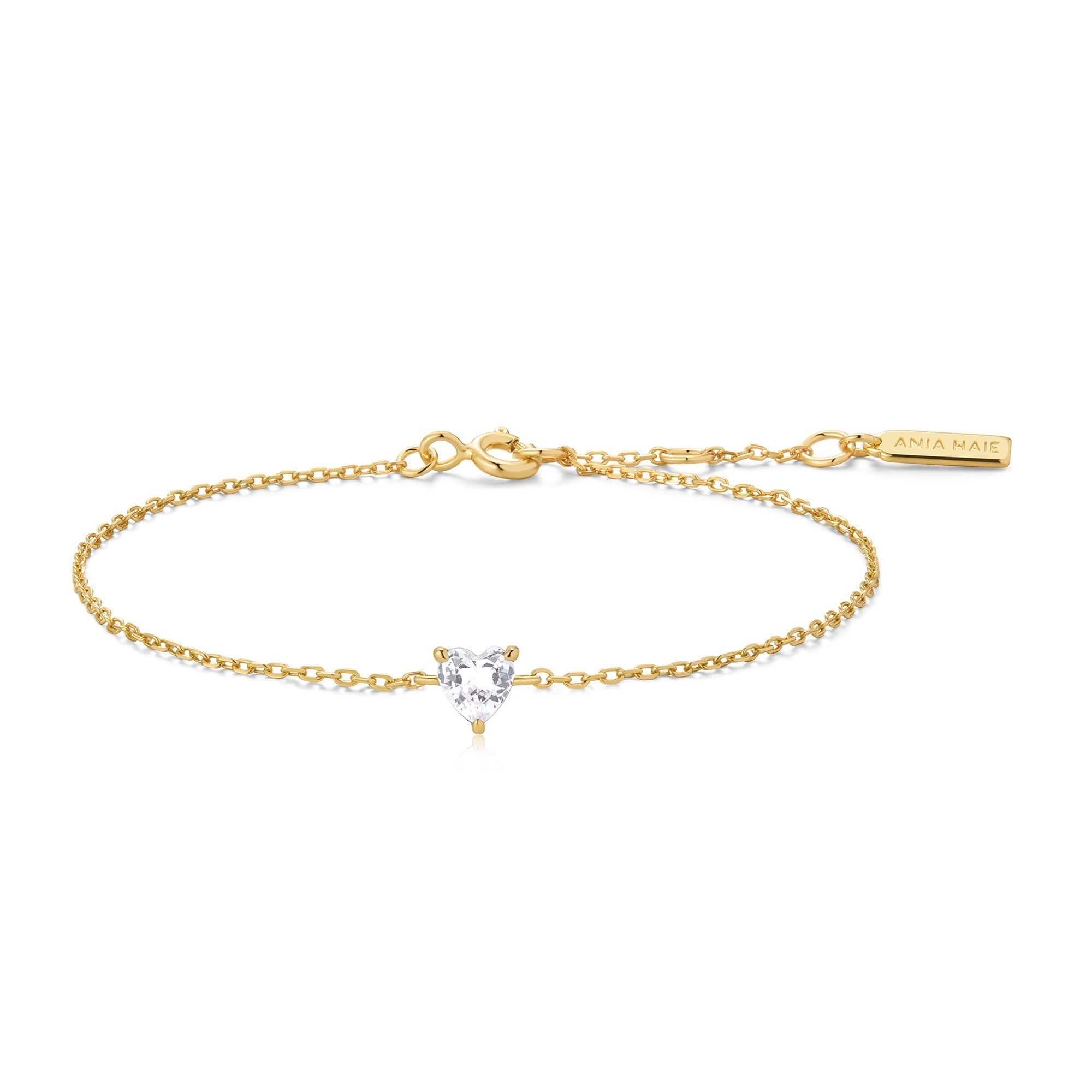 Ania Haie Gold Sparkle Heart Bracelet