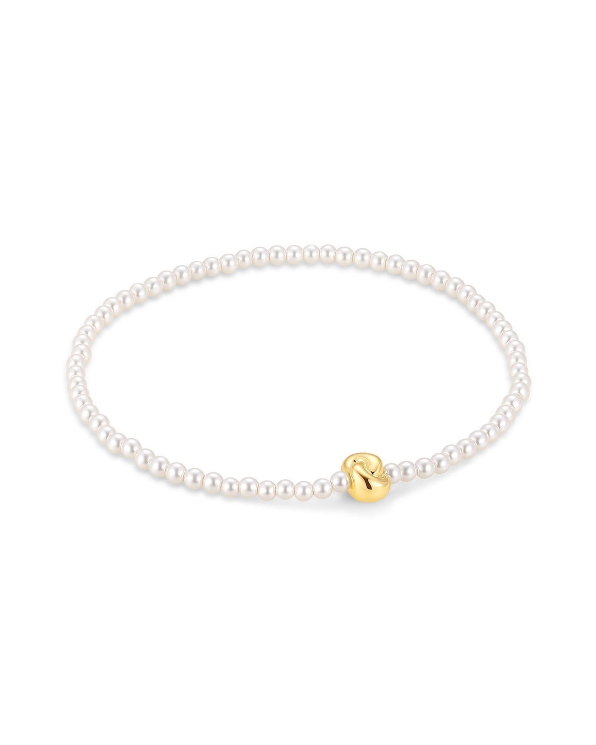 Ania Haie Gold Glass Pearl & Twist Beaded Bracelet B077-01G B077-01G front packshot