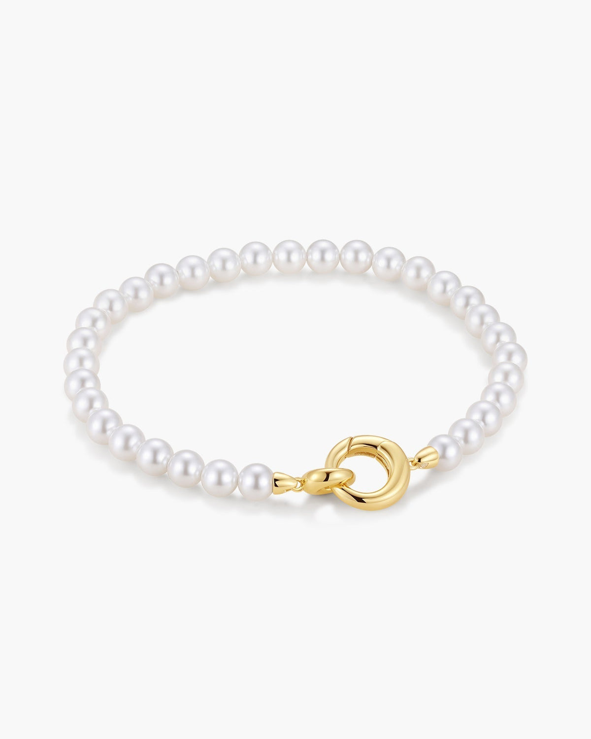 Ania Haie Gold Elegant Shell Pearl Bracelet B077-02G B077-02G front packshot