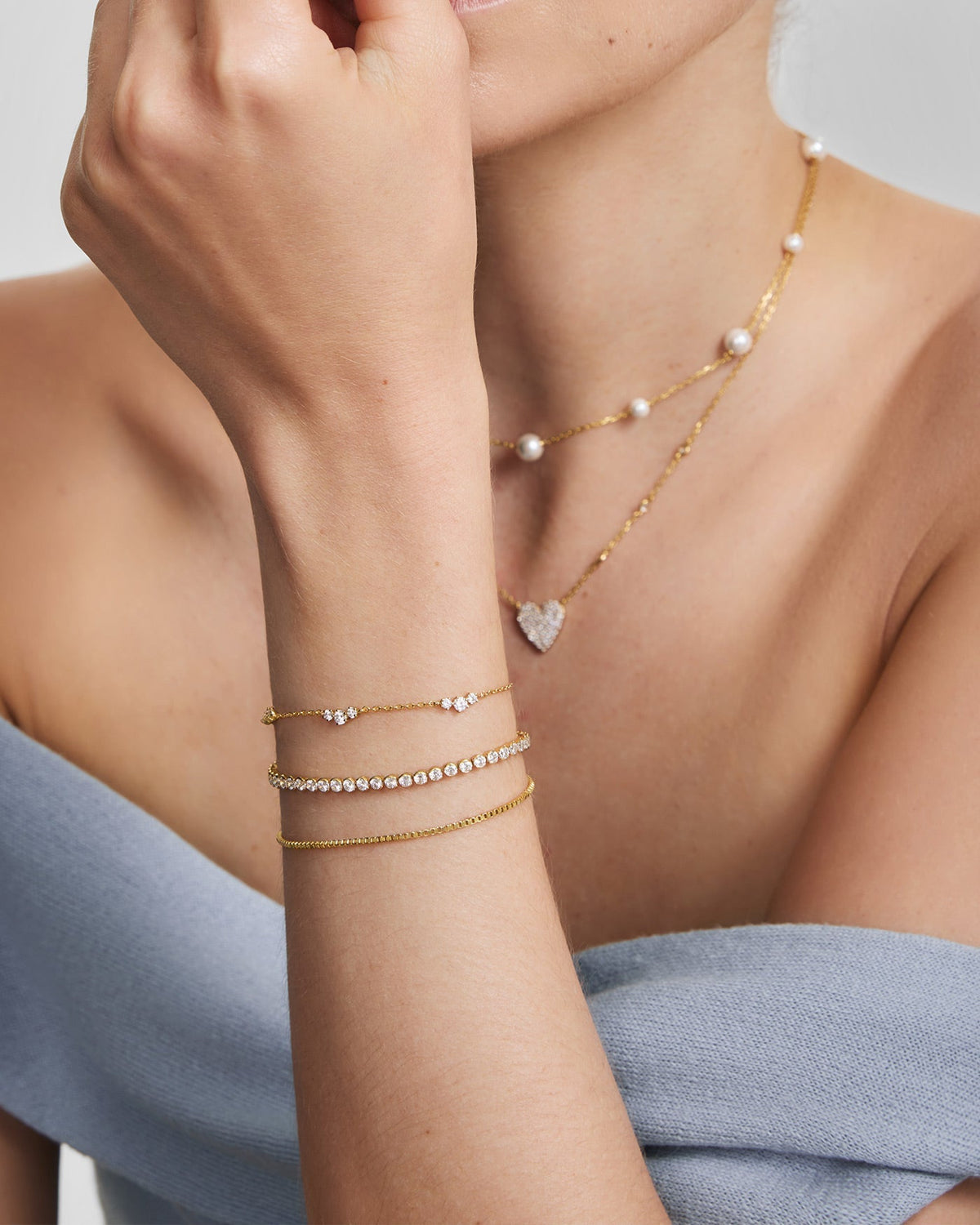 Ania Haie Gold Cluster Station Bracelet