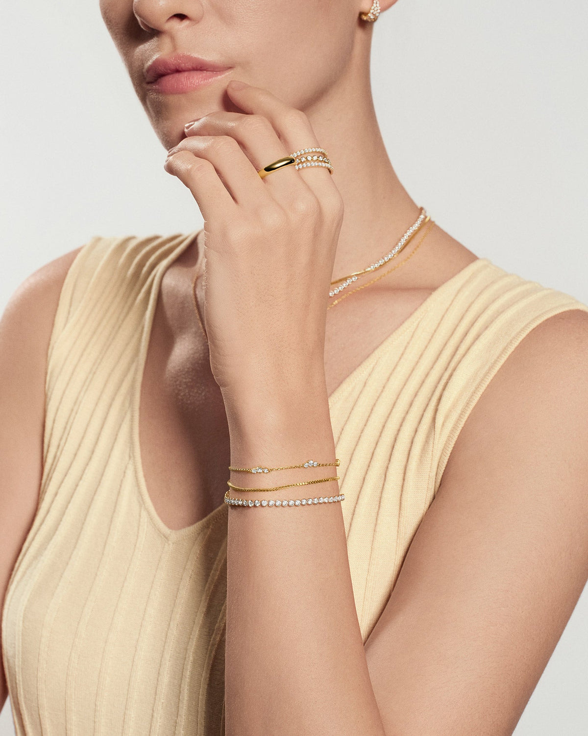 Ania Haie Gold Cluster Station Bracelet