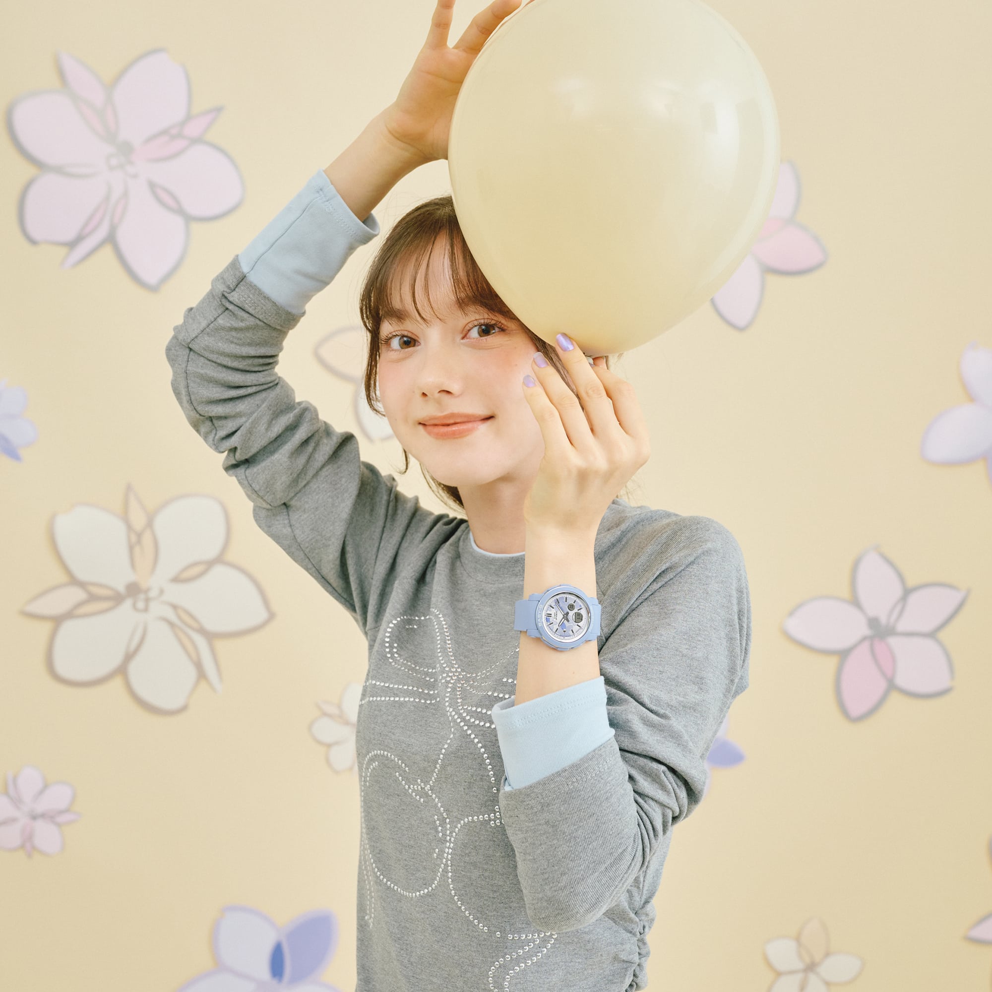 Baby-G Duo Floral Dial Blue Resin Band Watch BGA290FL-2A