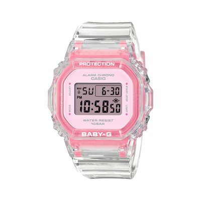 Baby-G Pink Dial Transparent Resin Band Watch BGD565SJ-7D