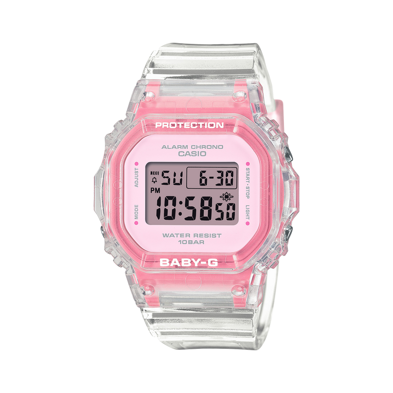 Baby-G Pink Dial Transparent Resin Band Watch BGD565SJ-7D