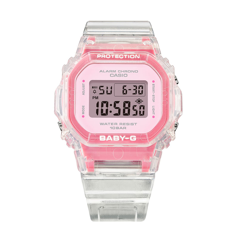 Baby-G Pink Dial Transparent Resin Band Watch BGD565SJ-7D