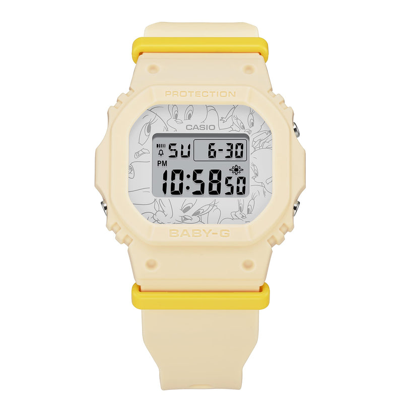 Baby-G Tweety Collaboration White Dial Resin Band Watch BGD565TW-5D