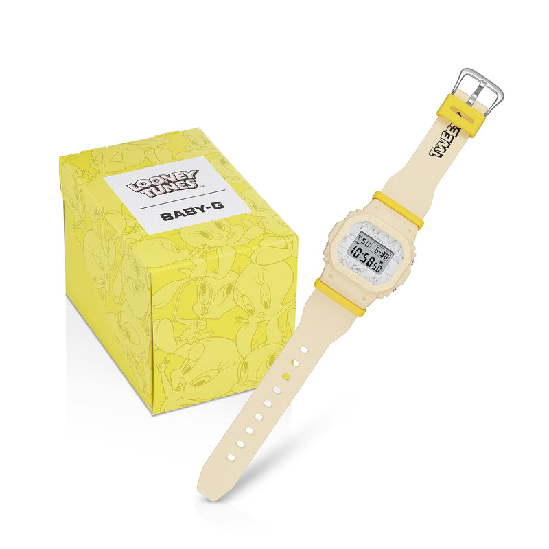 Baby-G Tweety Collaboration White Dial Resin Band Watch BGD565TW-5D