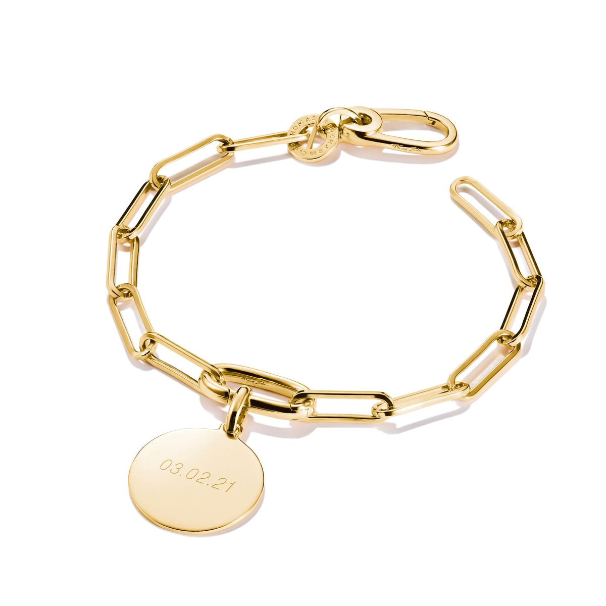 Thomas Sabo Gold-Tone Stainless Steel Charm Club Chunky Link Bracelet TC1205SY-17 view 3