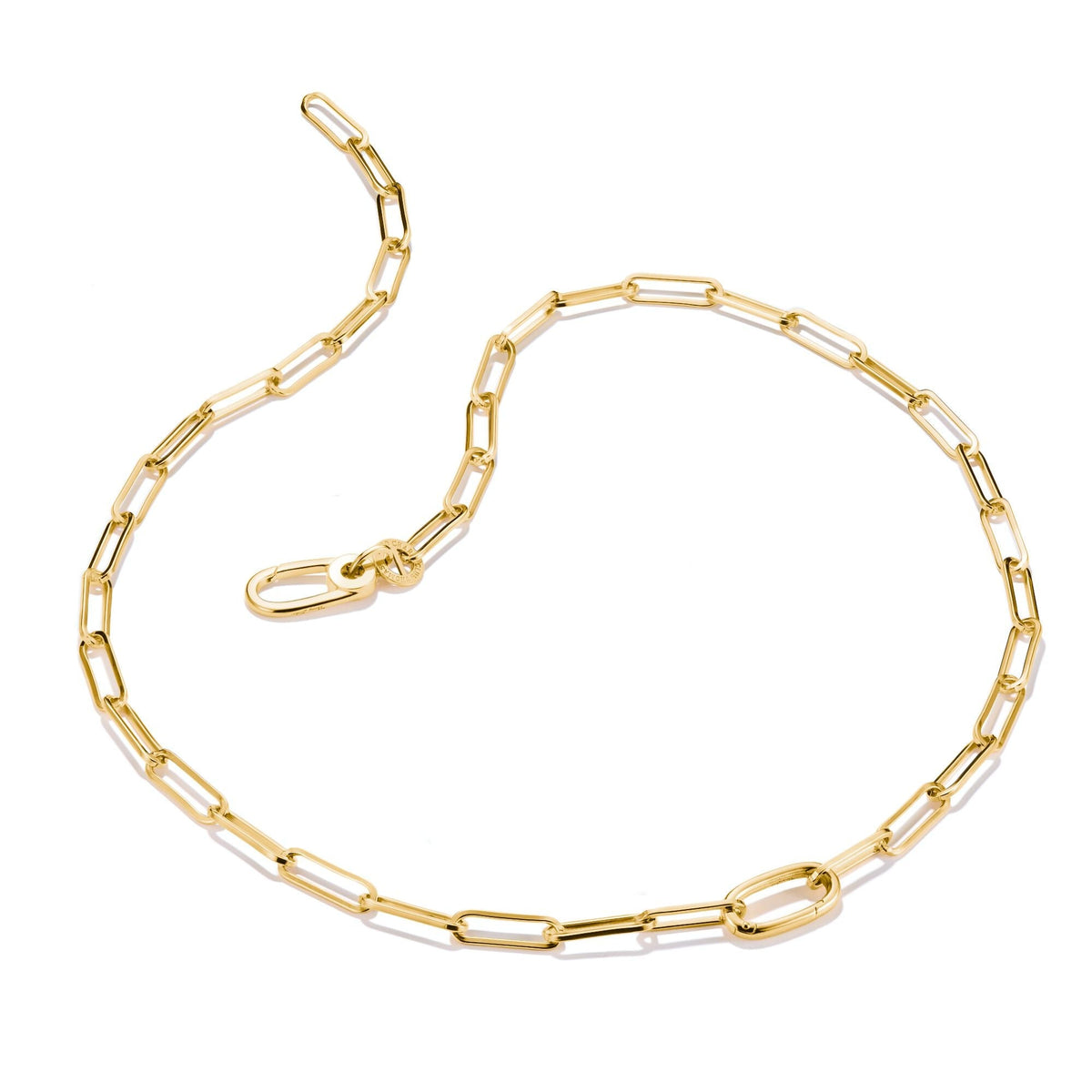 Thomas Sabo Gold-Tone Stainless Steel Charm Club Paperclip Necklace TC1207SY-50 TC1207SY-50 view 3