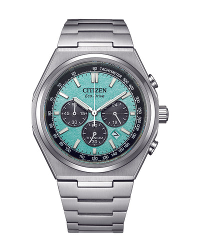 Citizen Eco-Drive Zenshin Chrono Blue Dial Stainless Steel Watch CA4610-85M