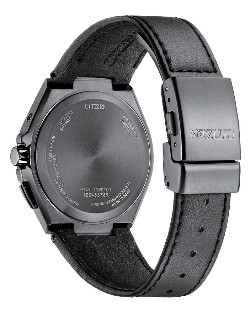 Citizen Attesa Radio Controlled Eco-Drive Black Leather Strap Watch CB0215-18L