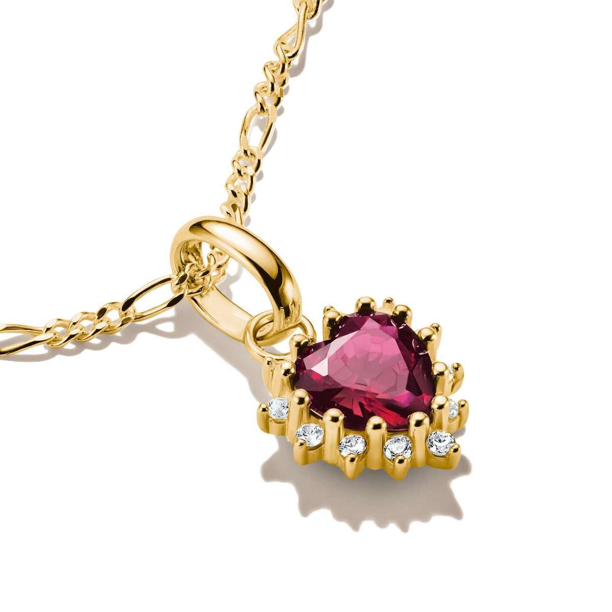 Thomas Sabo Gold-Plated Heart Charm with Lab-Grown Ruby and White Zirconia CCC1279MREY CCC1279MREY view 2