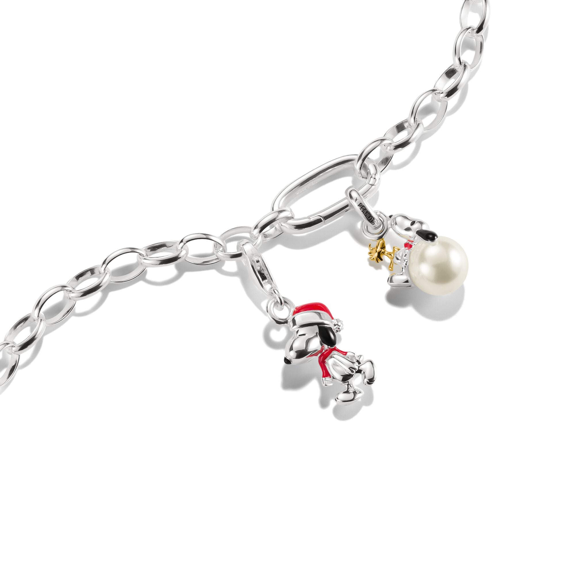 THOMAS SABO Connect Charm Pearl Snoopy & Woodstock PEANUTS