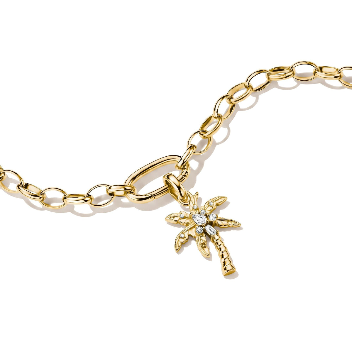 Thomas Sabo Gold-Plated Palm Tree Charm with White Zirconia CCC1354MY CCC1354MY view 2