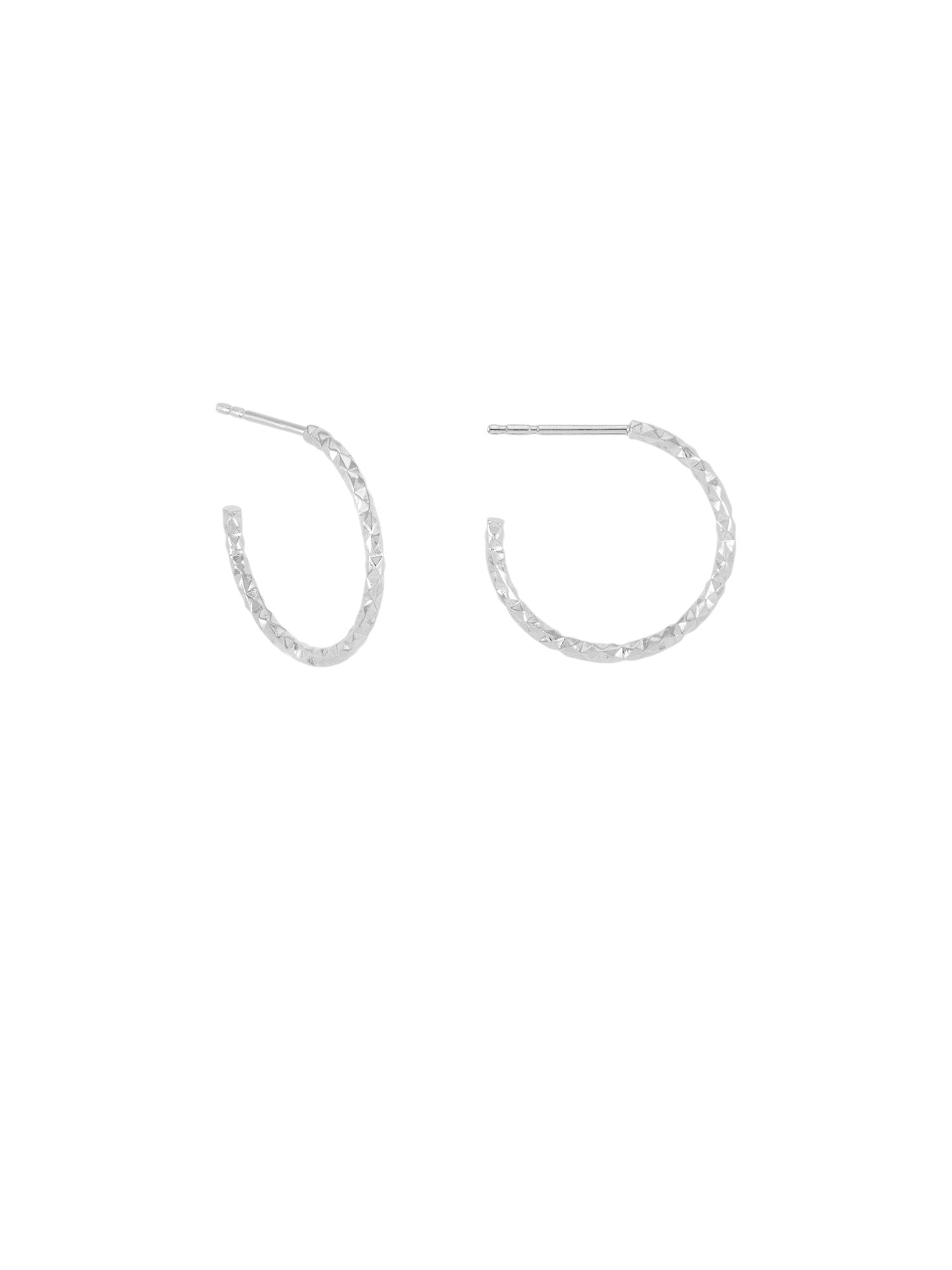 Rachel Jackson Shimmering Sun Medium Hoop Earrings Silver