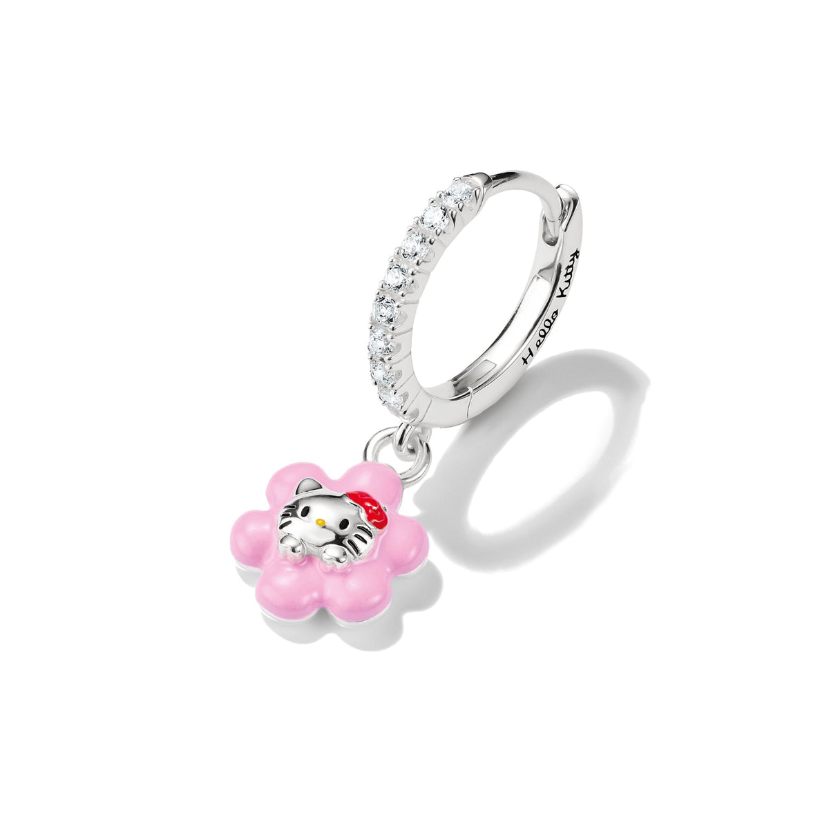 Thomas Sabo Hello Kitty Single hoop earring flower with zirconia