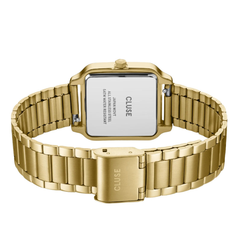 CLUSE Gracieuse Black Dial Gold Stainless Steel Watch CW11906