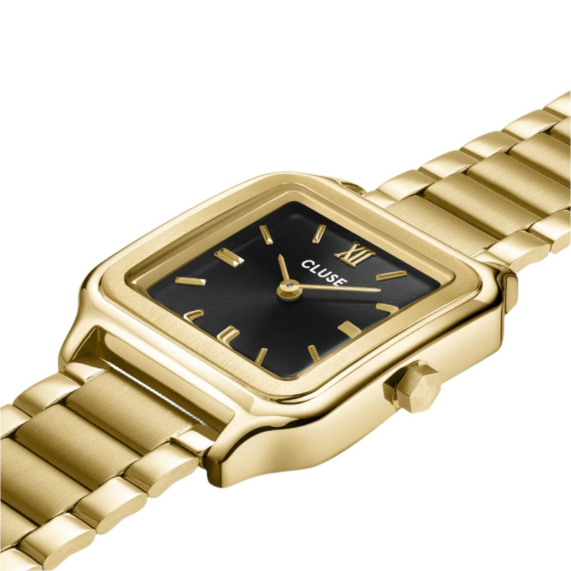 CLUSE Gracieuse Black Dial Gold Stainless Steel Watch CW11906