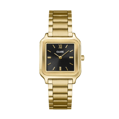 CLUSE Gracieuse Black Dial Gold Stainless Steel Watch CW11906