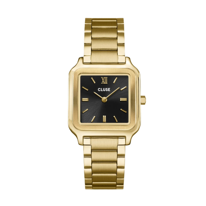 CLUSE Gracieuse Black Dial Gold Stainless Steel Watch CW11906