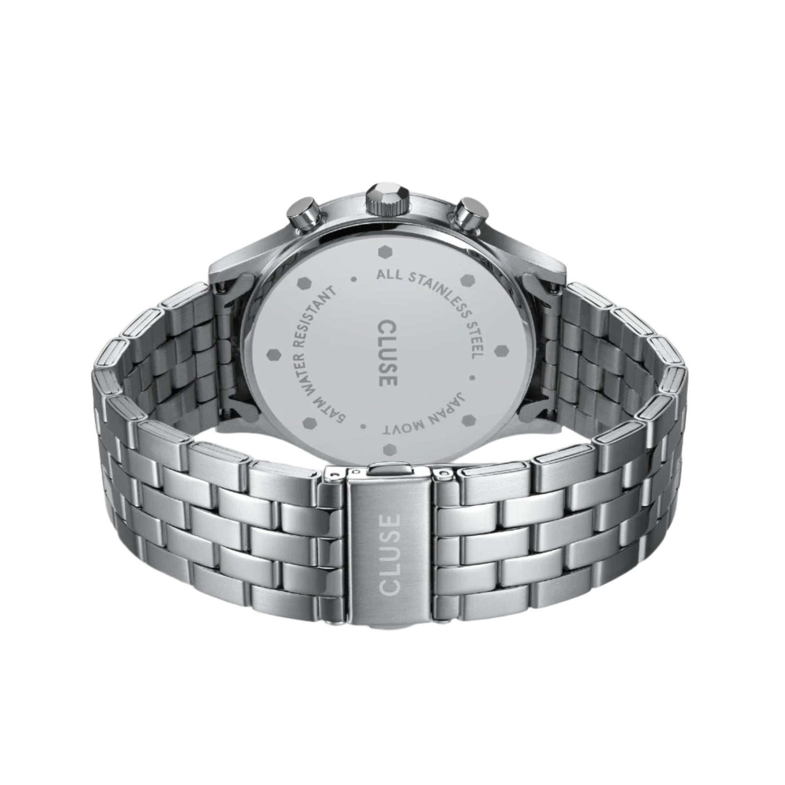 CLUSE Antheor Multifunction Green Dial Silver Stainless Steel Link Watch CW21002
