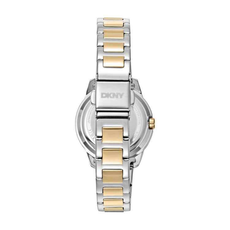 DKNY Two Tone Stainless Steel Mother of Pearl Womens Watch 30mm