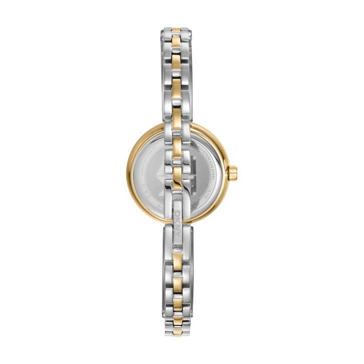 DKNY Womens Two Tone Stainless Steel 26mm Logo Watch Silver Gold