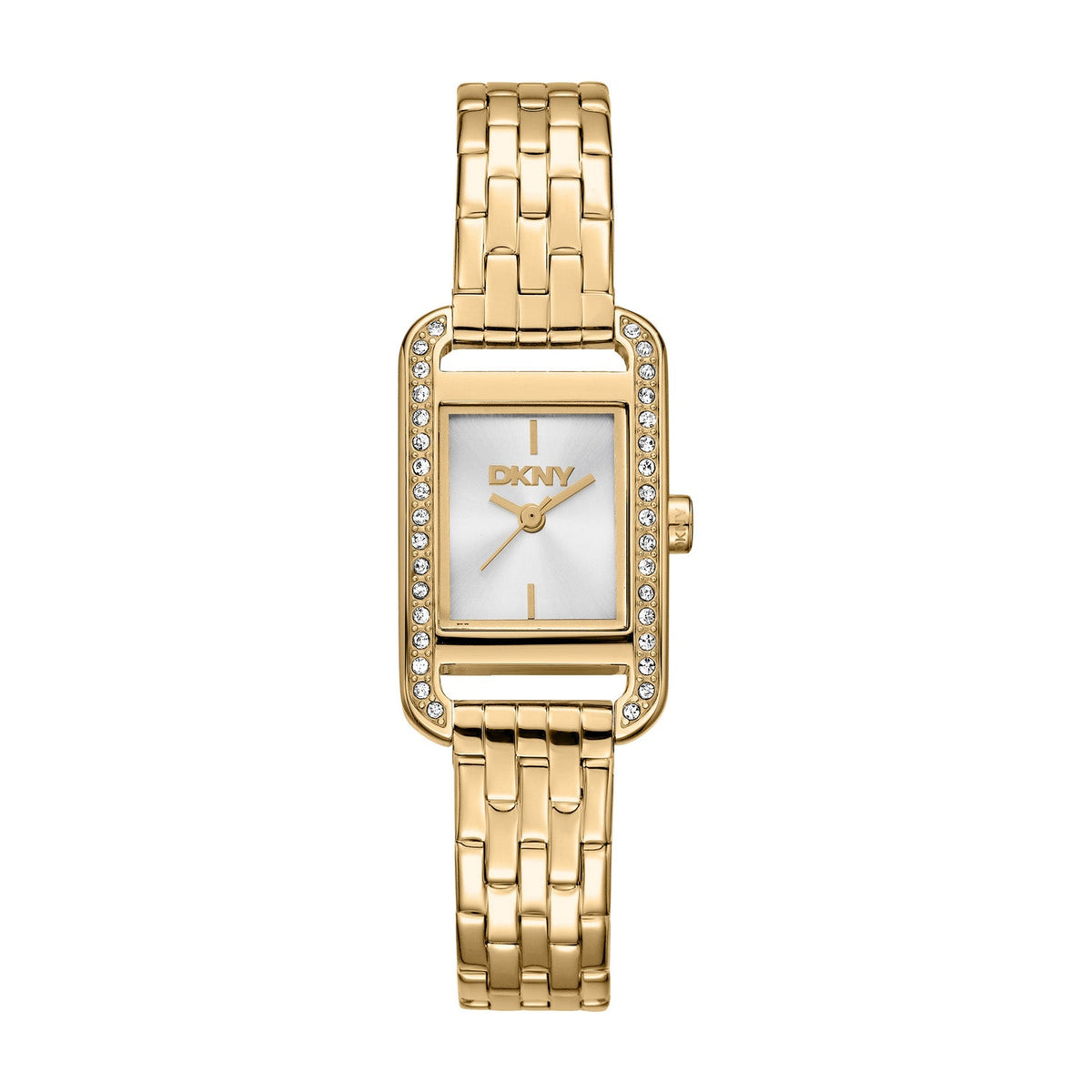 DKNY Signature Shape Gold 20x33mm Silver Dial Womens Watch DK1L117M0035