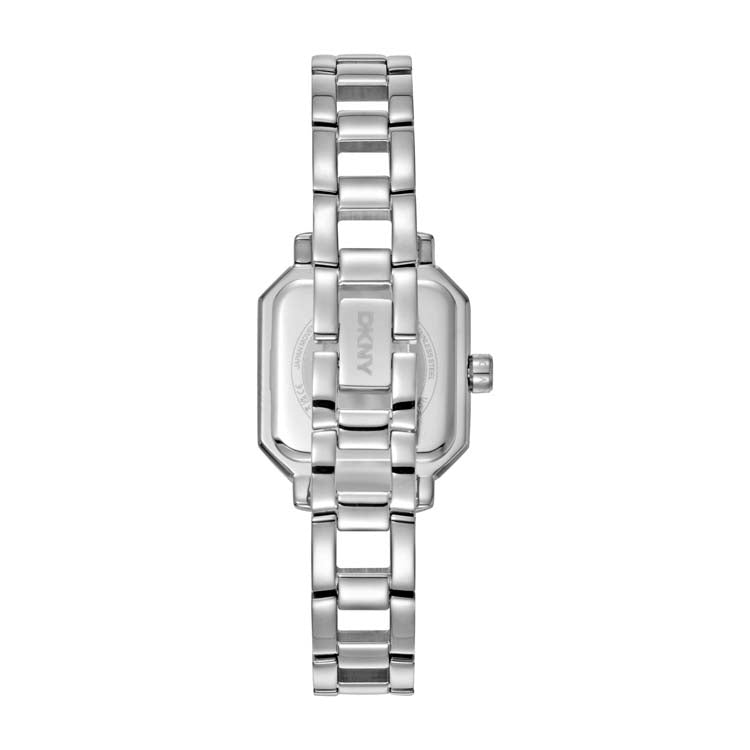 DKNY Urban Silver Stainless Steel Womens Watch Black Dial 27mm