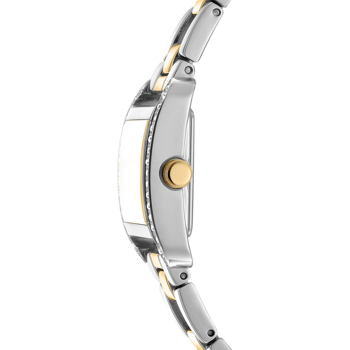 DKNY Mini Two-Tone 21x27mm Green Dial Womens Watch + Gold Bracelet DK1L143M0065