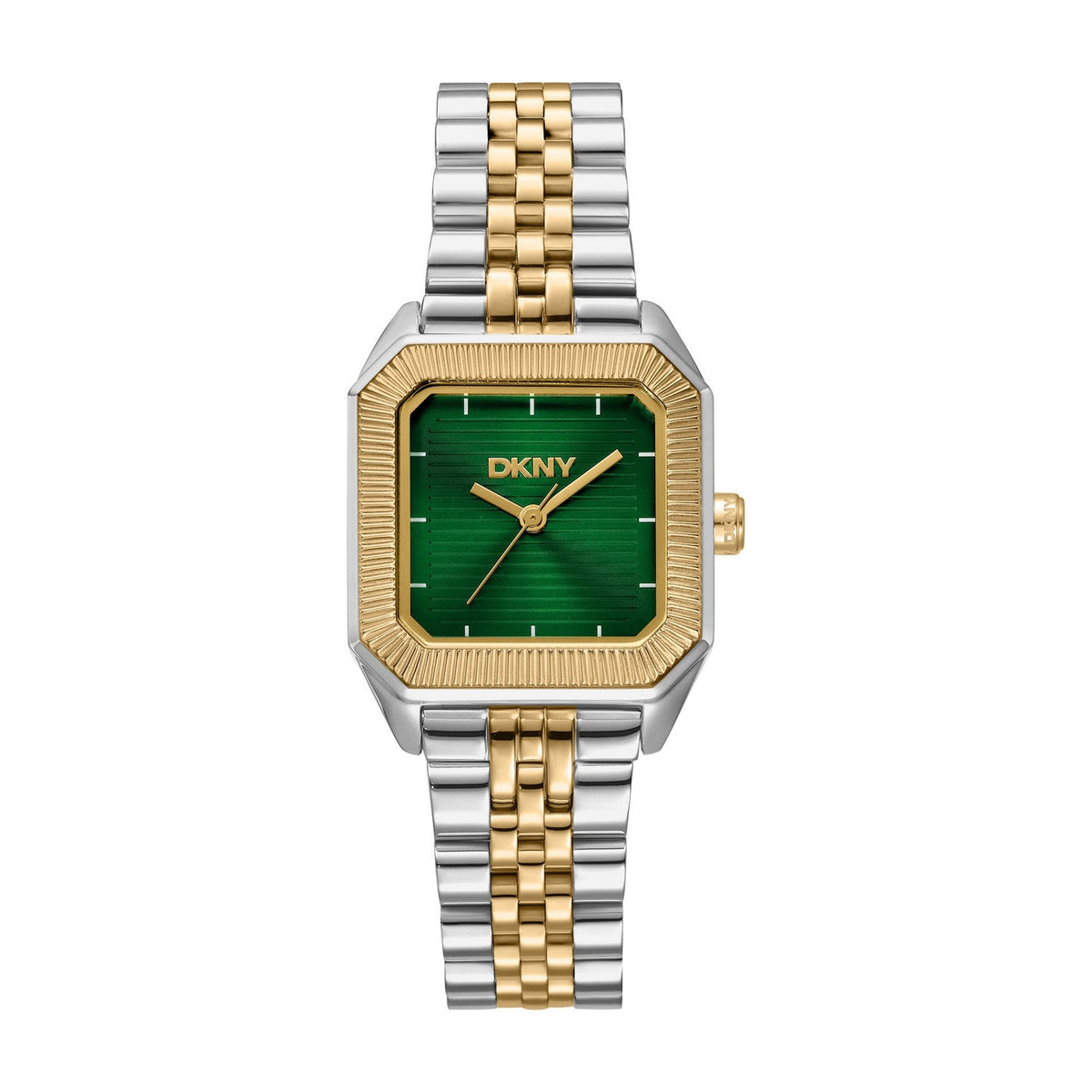DKNY Signature Shape Two-Tone 27x34mm Green Dial Womens Watch DK1L154M0095
