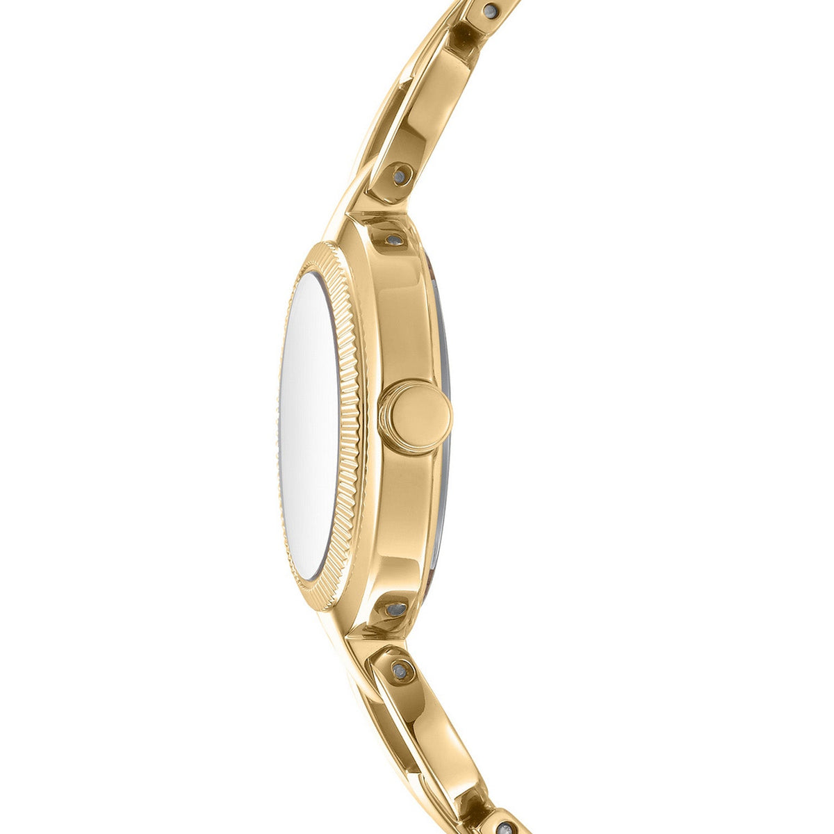 DKNY Open Link Gold 28mm Silver Dial Womens Watch DK1L162M0035