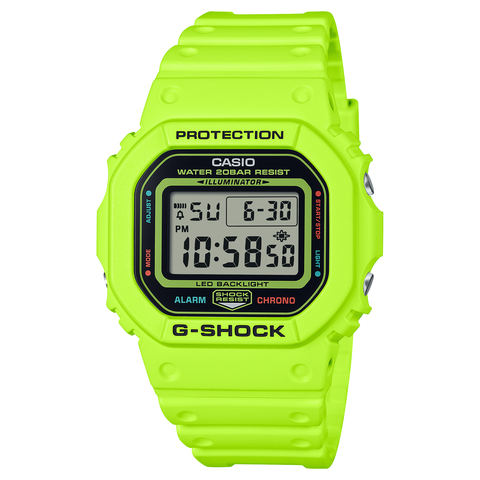 G-Shock Digital  Yellow Resin Band Watch DW5600EP-9D