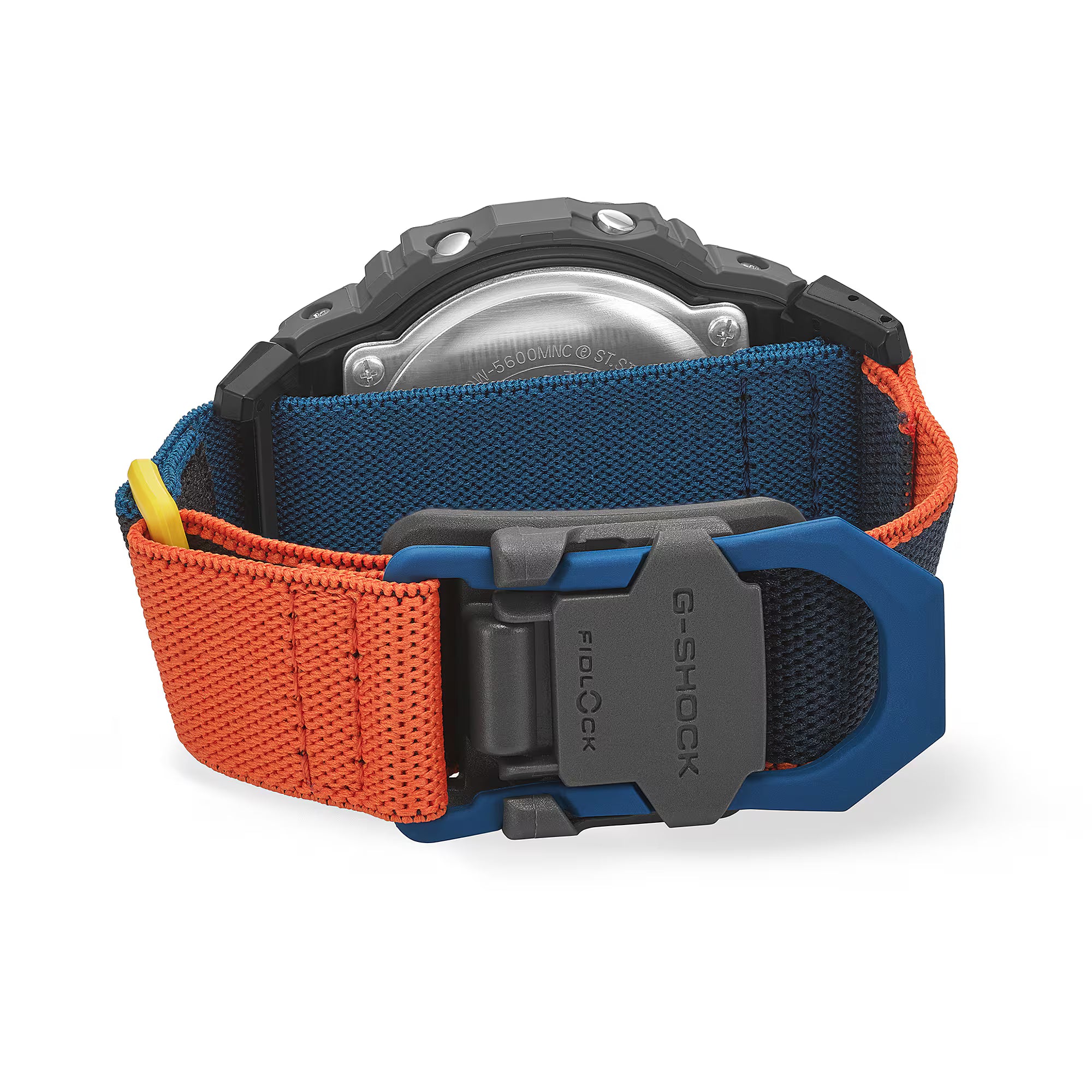 G-Shock Digital Black Case Multi Colour Band Nylon FIDLOCK Clasp Band Watch DW5600MNC-8A2