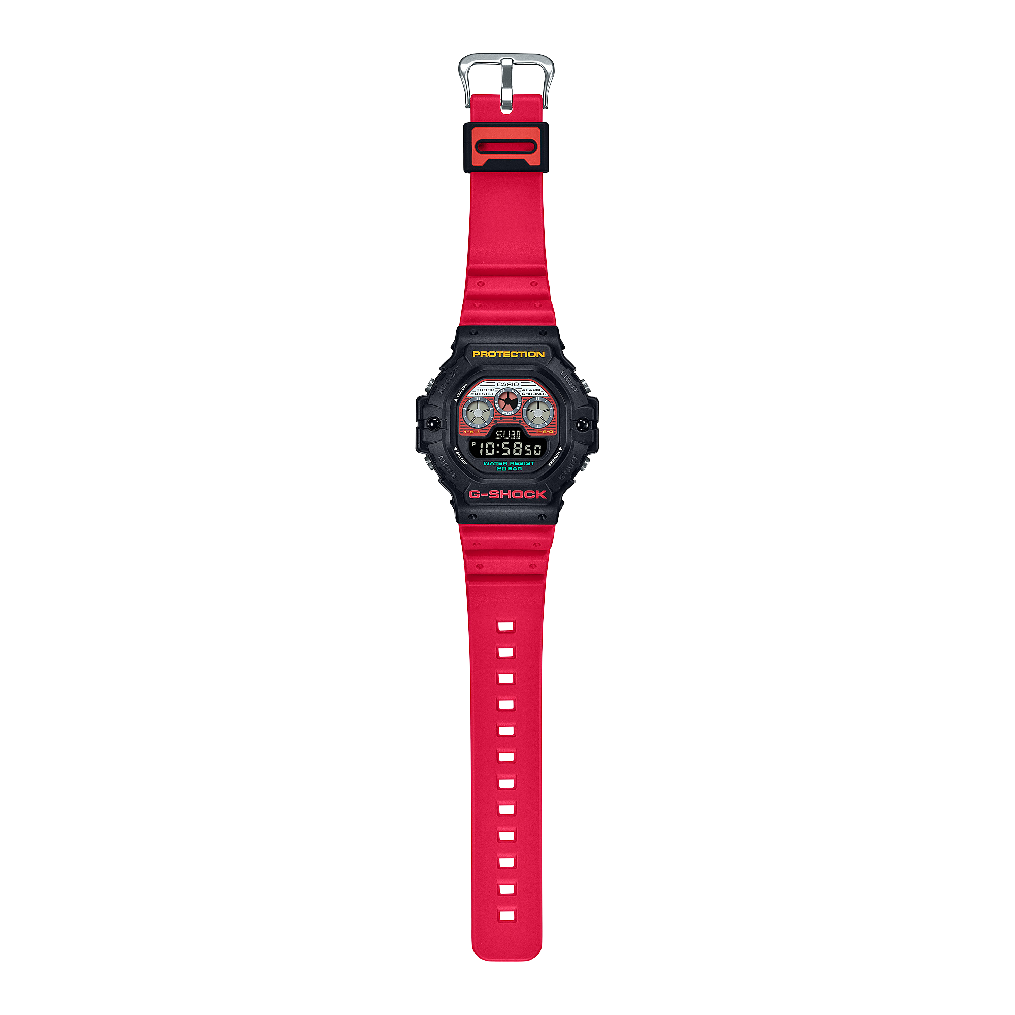 G-Shock Digital 5900 Series Red Resin Band Watch DW5900MT-1A4