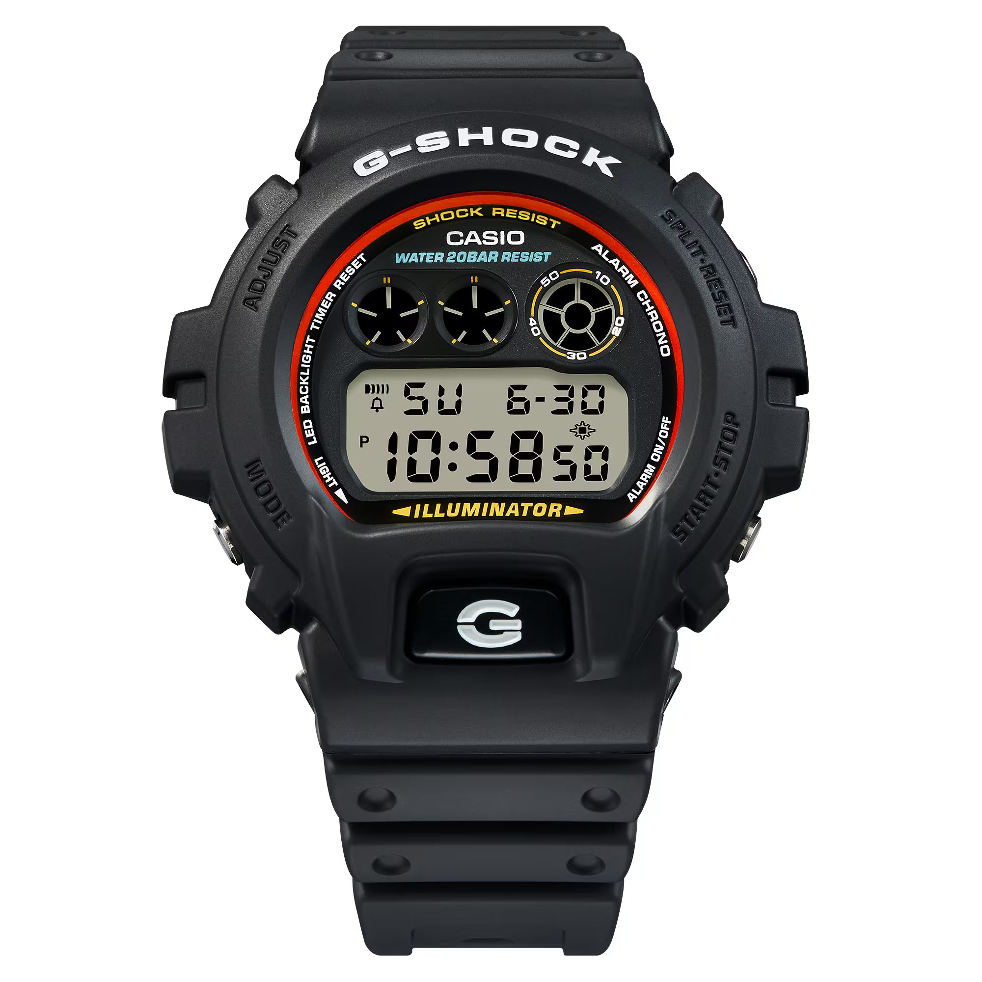 G-Shock Digital Black Dial and Resin Band Watch DW6900RL-1D