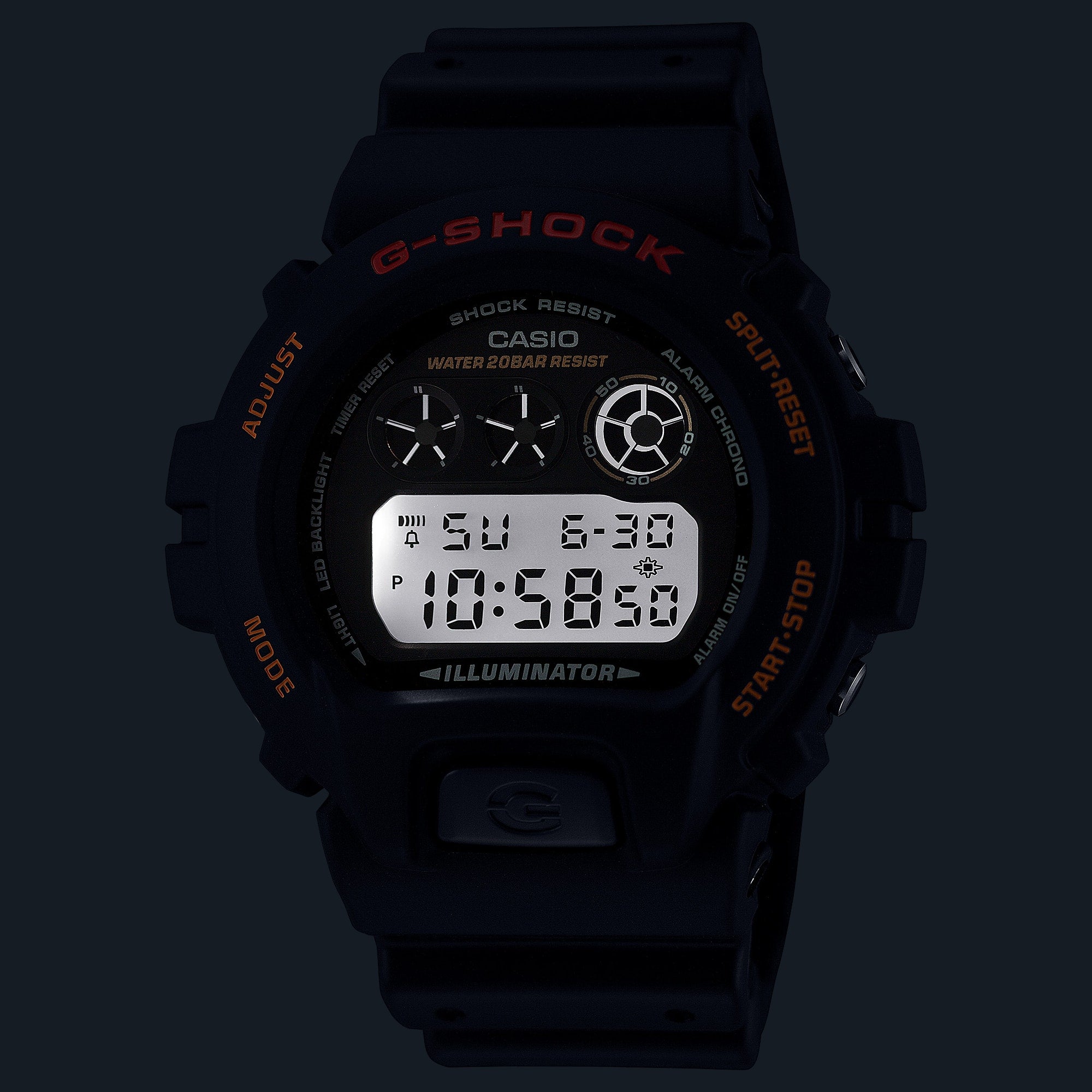 G-Shock Digital Black Dial Black Resin Band Watch DW6900UB-9D