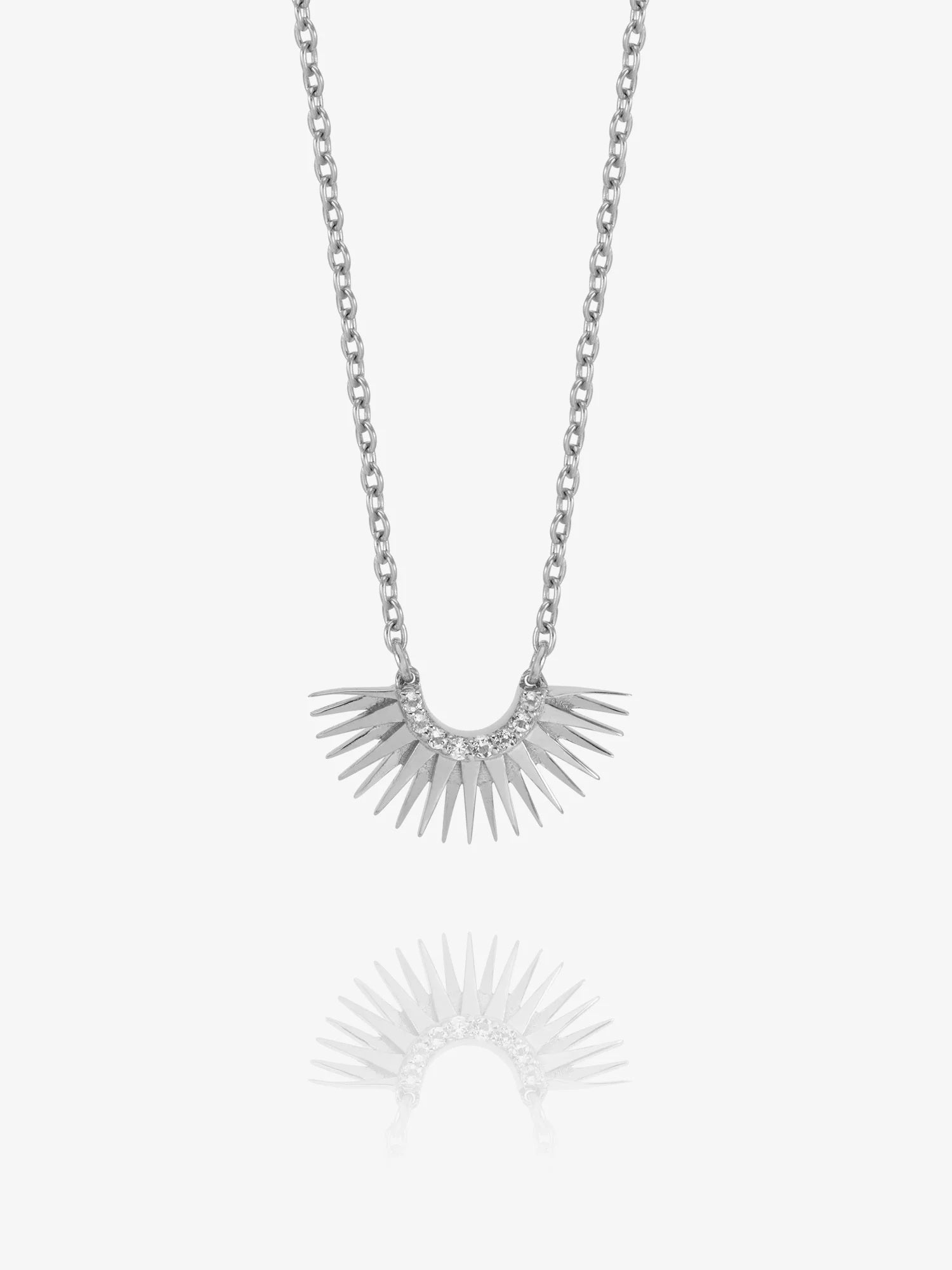 Rachel Jackson Mini Rising Sun Necklace Silver